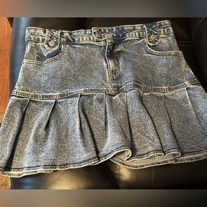 90’s High-Rise Pleated Denim Mini Skirt Jeans Wild Fable Target size 10